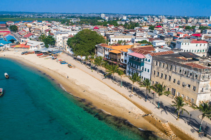 Aerial View of Stone Town, Zanzibar